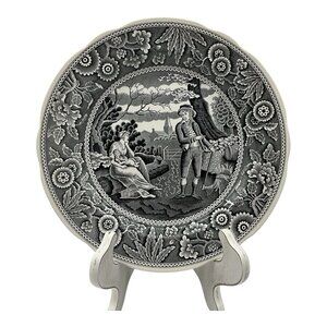 The Spode Archive Collection Georgian Series "Woodman" Transferware PLATE Black